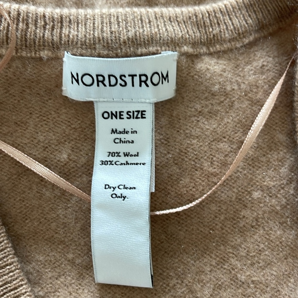 Nordstrom Tan Poncho Sweater - Picture 5 of 6